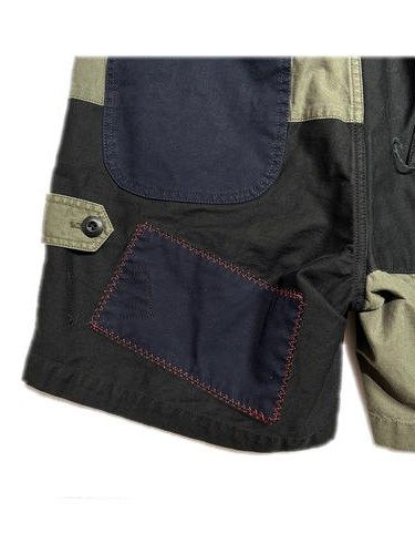 《予約品8月31日 23時55分締め》 DAMAGE SHORTS / ハーフパンツ / ネイビー 【roarguns 】 2024年2月入荷予定