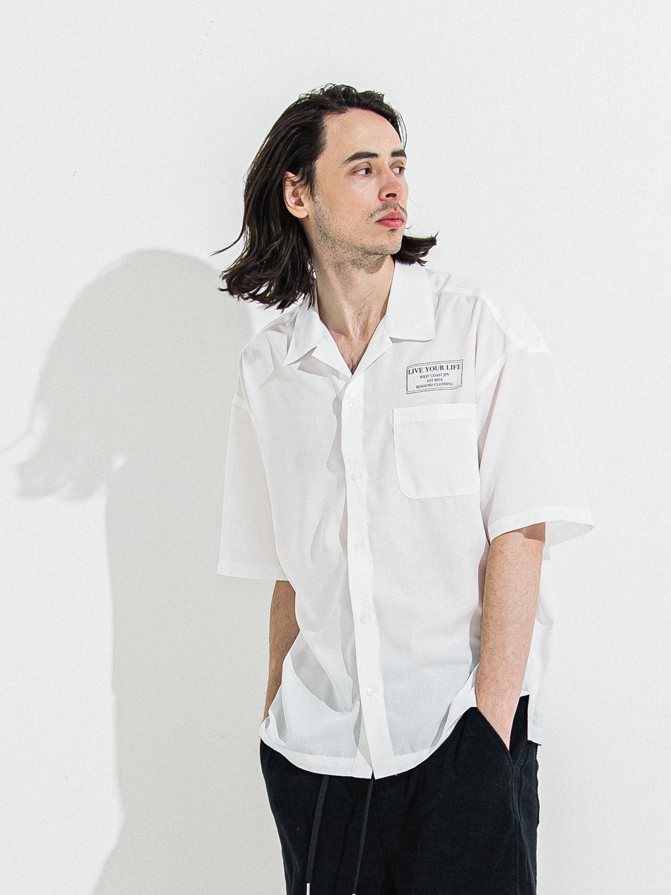 【予約品 】ZACK HALF SHIRT / ザックハーフスリーブシャツ / ホワイトプリント