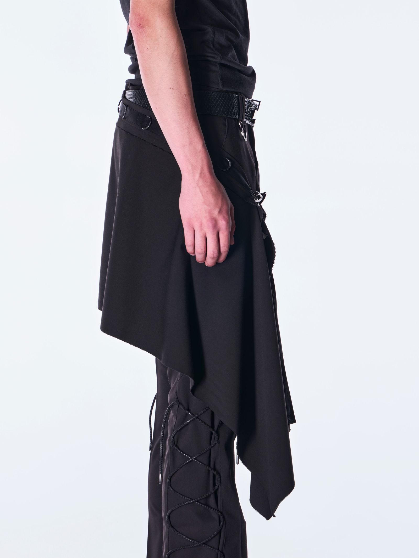 【予約品 6月29日(月) 締切】PE Gabardine Hip Hung Muffler / ヒップハング マフラー / ブラック