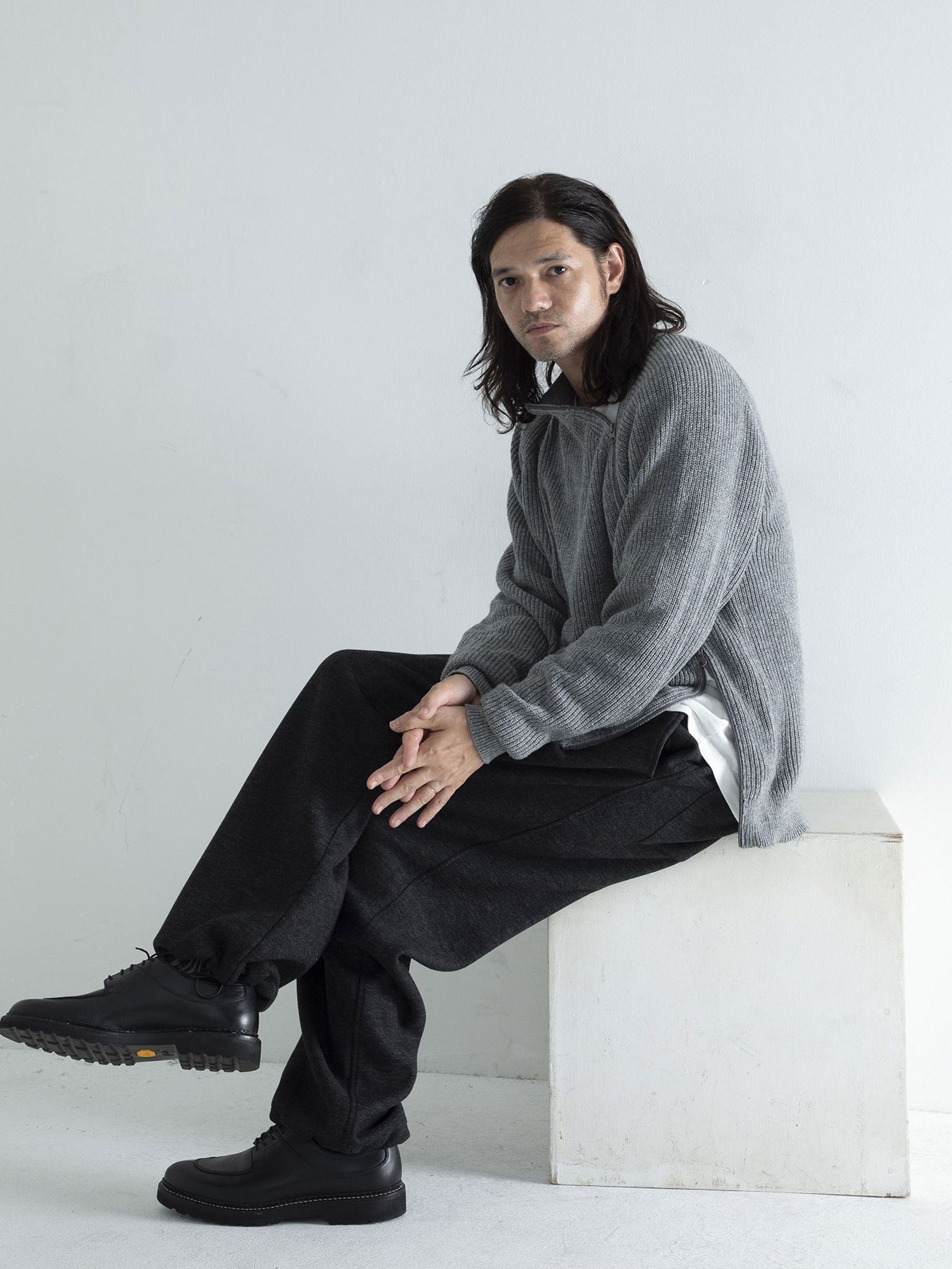 【予約品 】LUXMODERN EASYTROUSERS / イージーパンツ / 杢ブラック