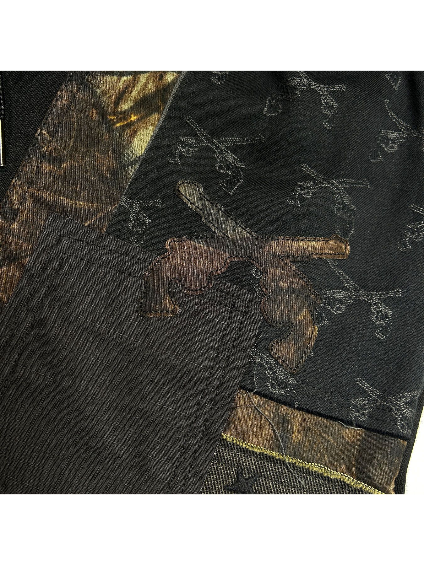 【予約品 8月10日(日) 締切 】PATCH WORK SHORTS / パッチワーク ショーツ / ブラック