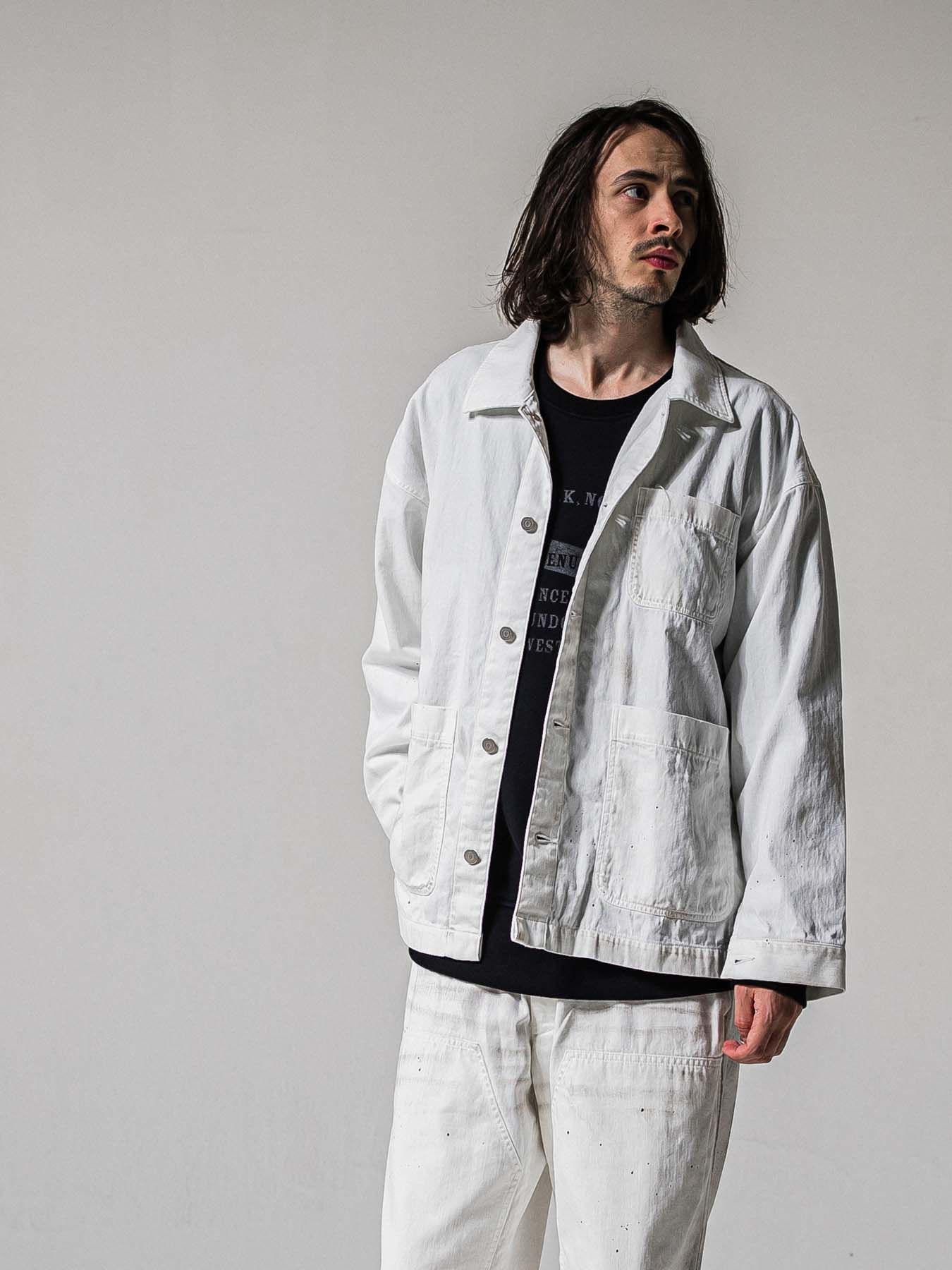 【予約品 11月16日(日) 締切】RC COVER ALL / ライトデニムカーバーオールジャケット / ホワイトユーズド