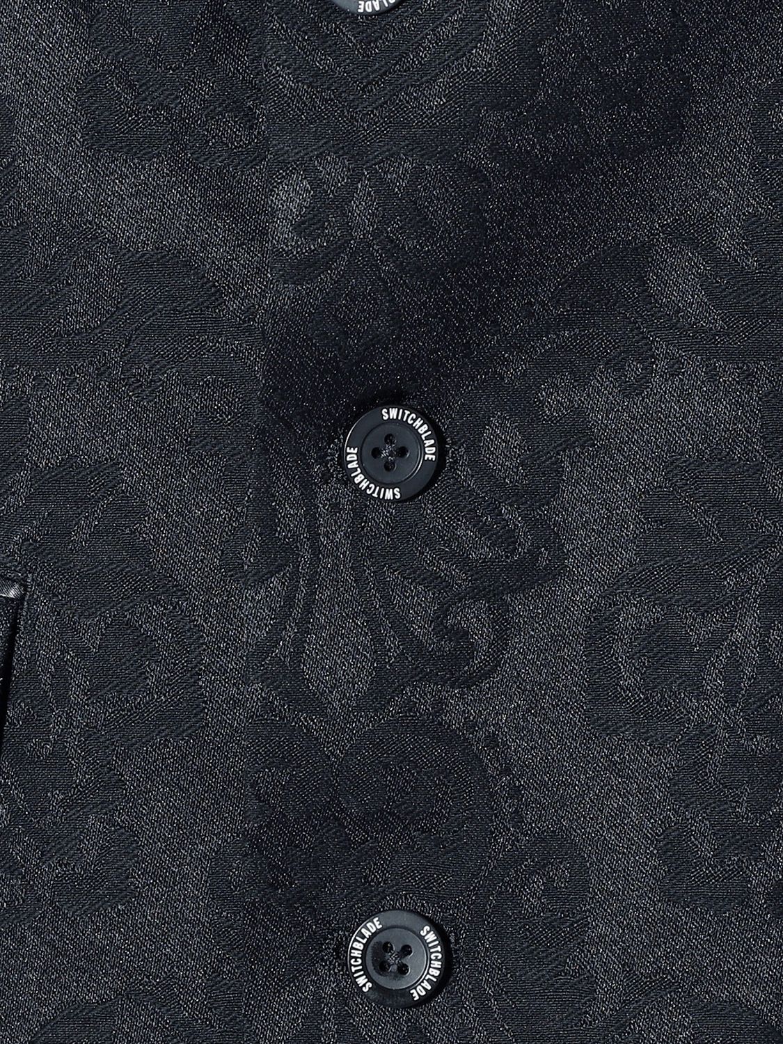 【予約完売】 PEAKED LAPEL JACQUARD VEST / BLACK / ベスト / BLACK