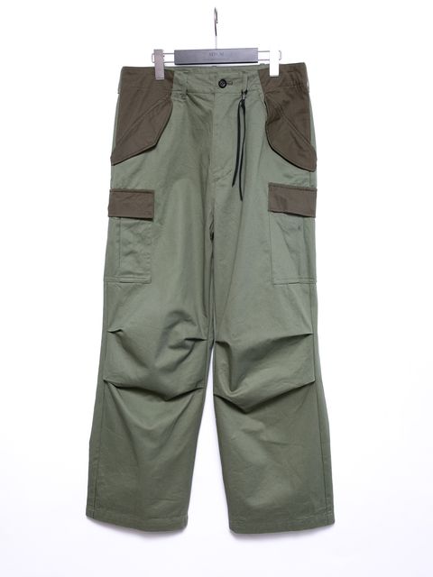 【予約品 4月6日(月) 締切】Cotton High-count Chino cloth Cargo Pants / コットン ハイカウント チノクロス カーゴパンツ / オリーブ