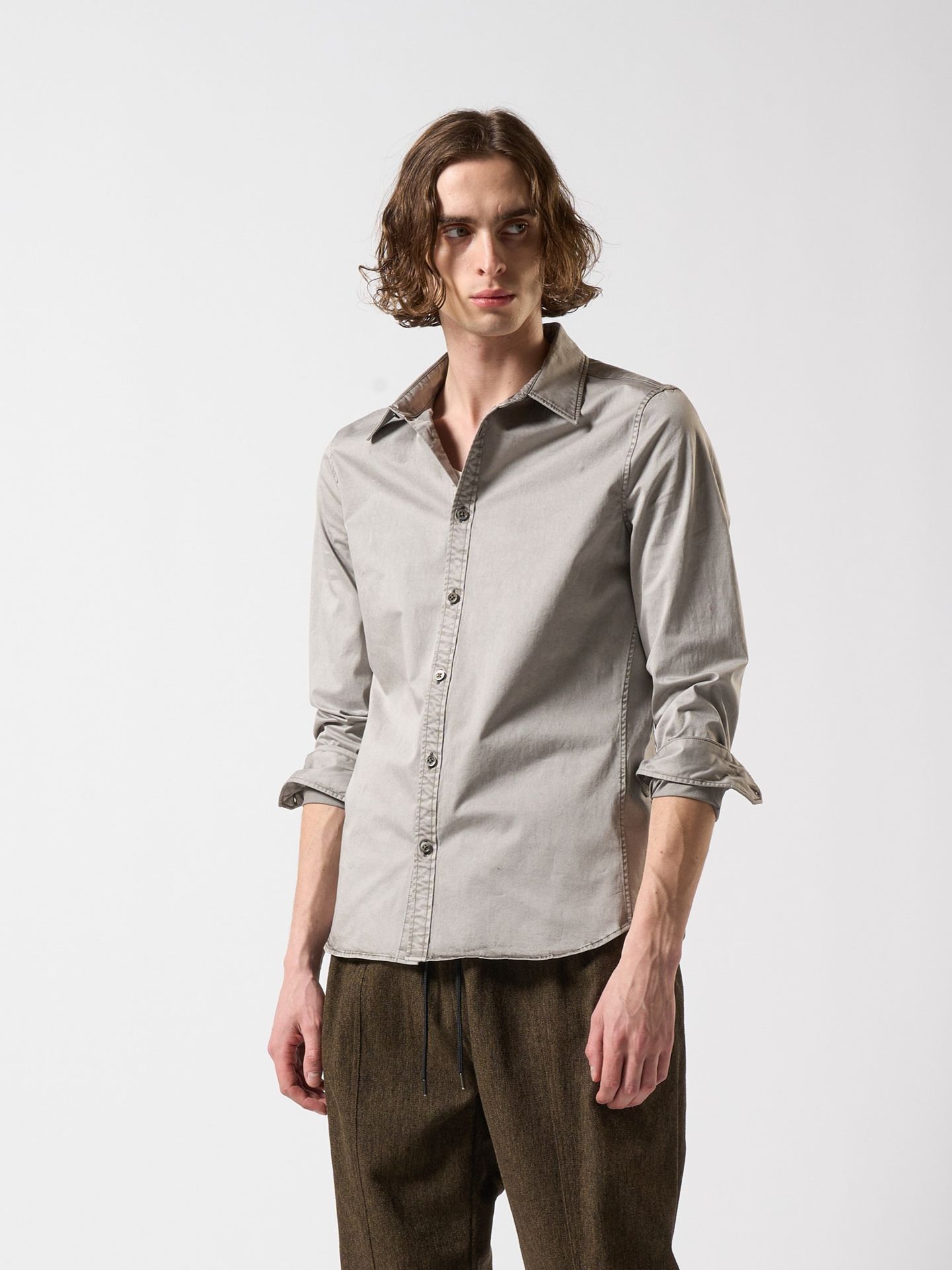 shirt standard(garment dye) / シャツ / ライトグレー