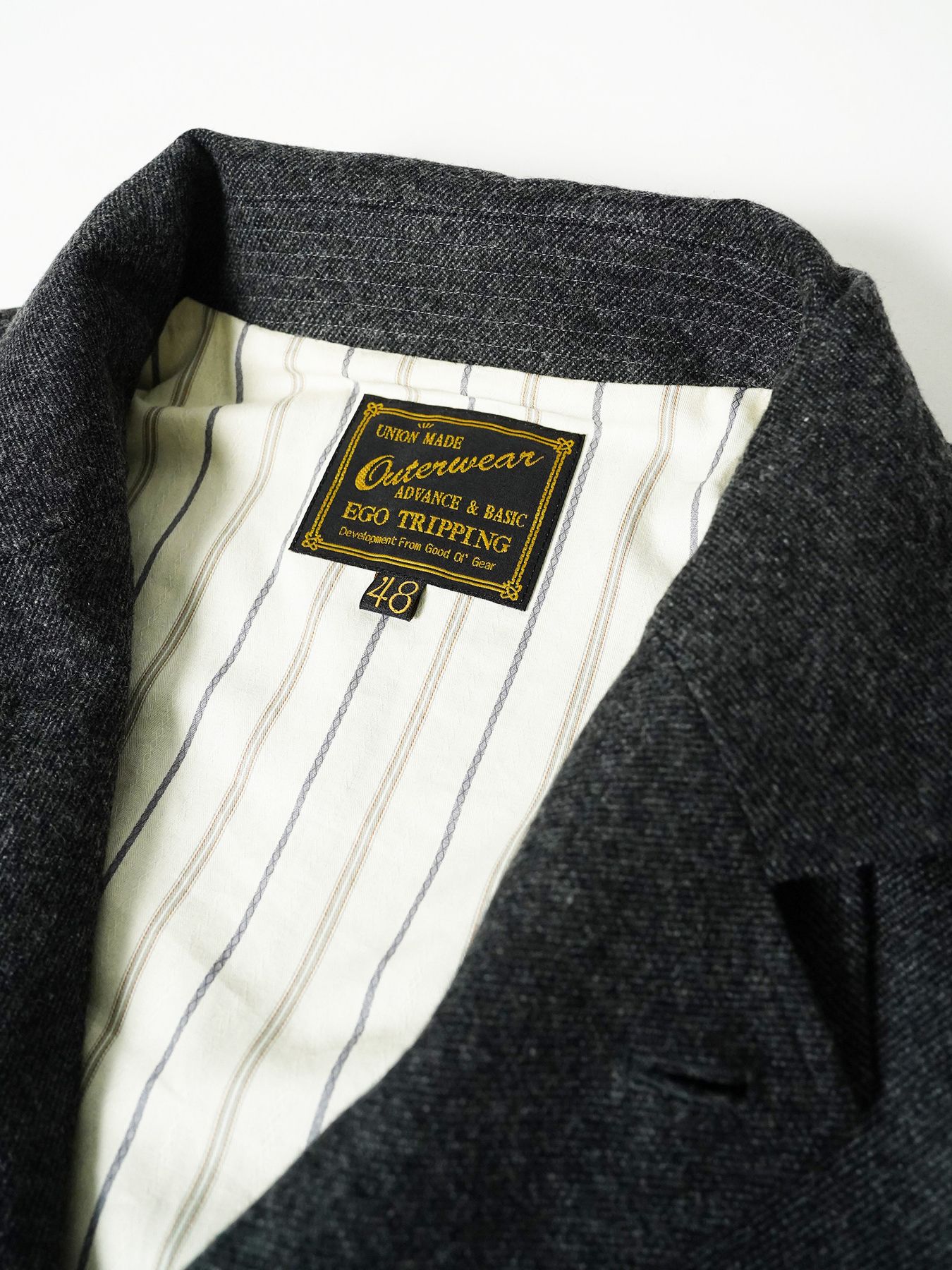 【予約品 7月5日(日) 締切】PEAK-JACKET / ウールジャケット / 杢チャコール