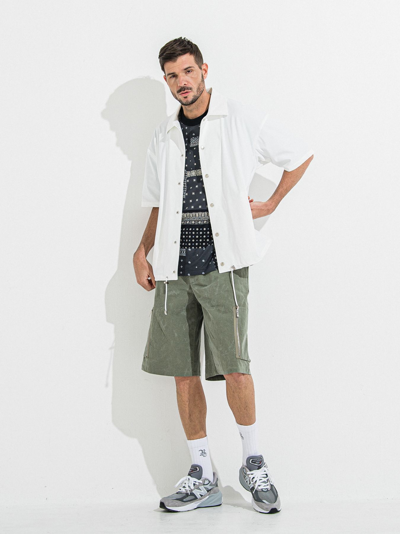 【予約品 】DAVID CARGO HALF PANTS / デヴィッドカーゴハーフパンツ / ヴィンテージカーキ