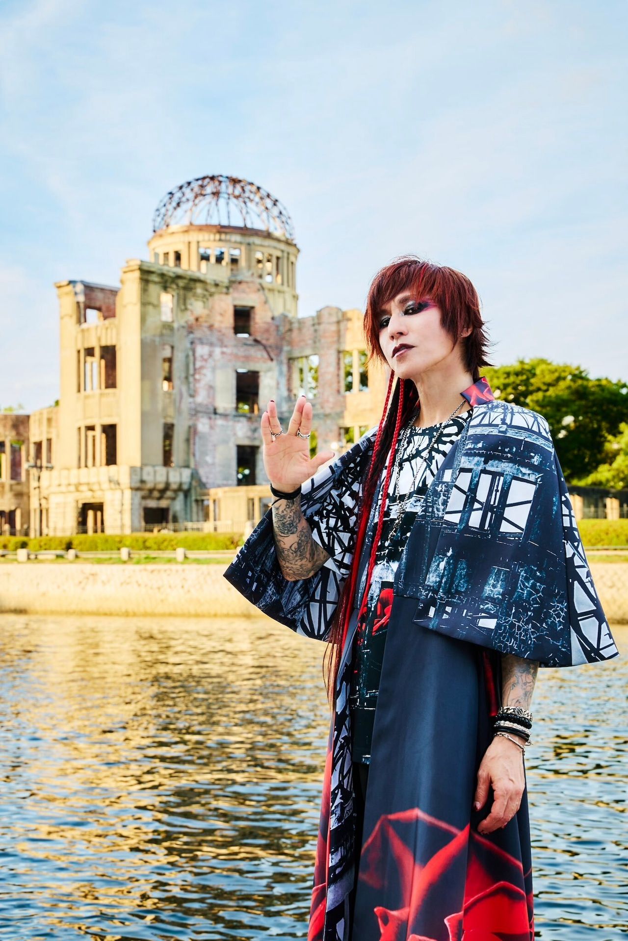 《予約・受注品》Rose of Peace 〜追憶〜 SUGIZO × tenbo Tシャツ 【tenbo】納期2～3週間大人S~XL キッズ120～160 サイズ