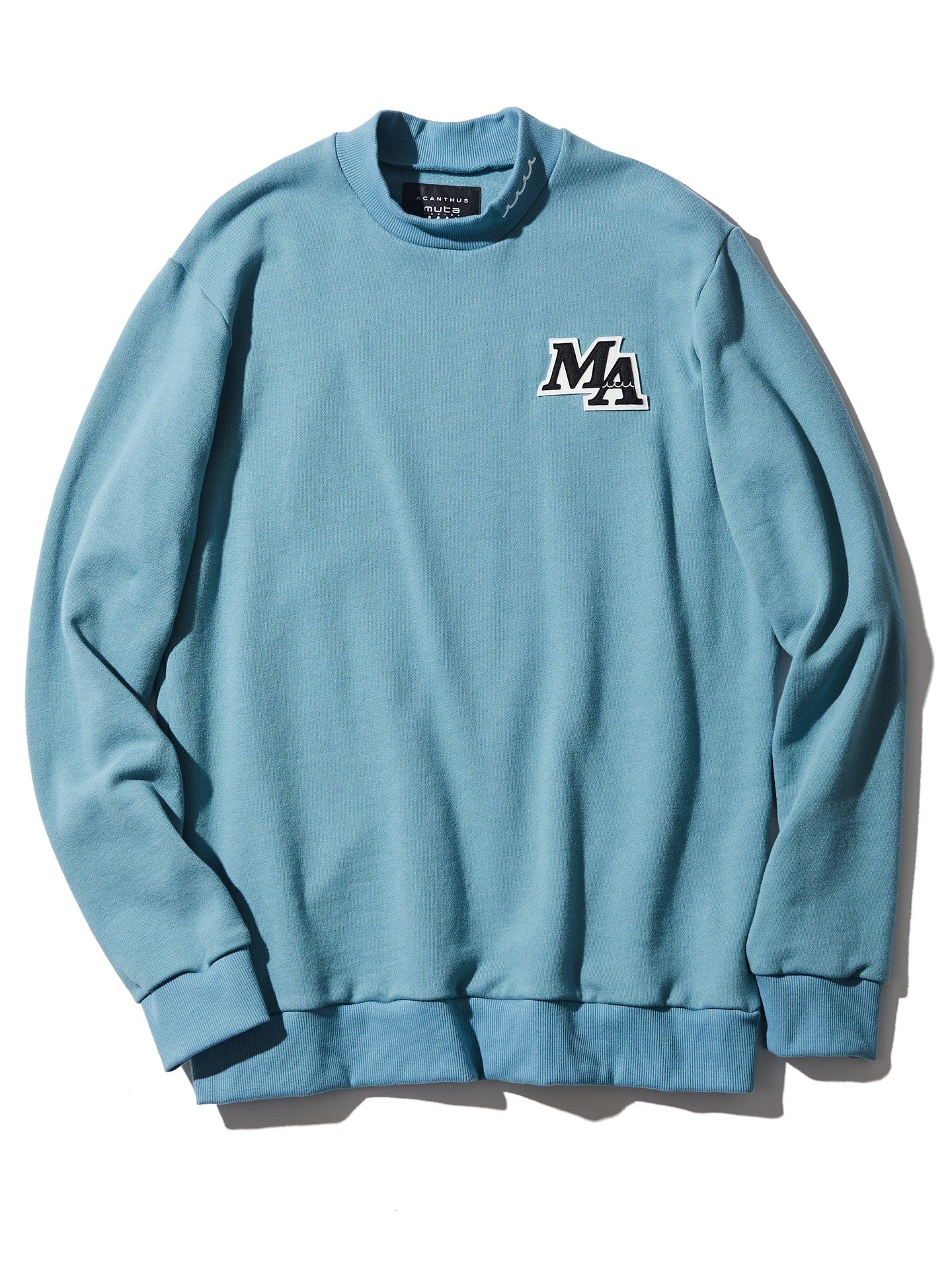 muta Mockneck Sweatshirt / スウェット / ブルー 【Acanthus×muta】