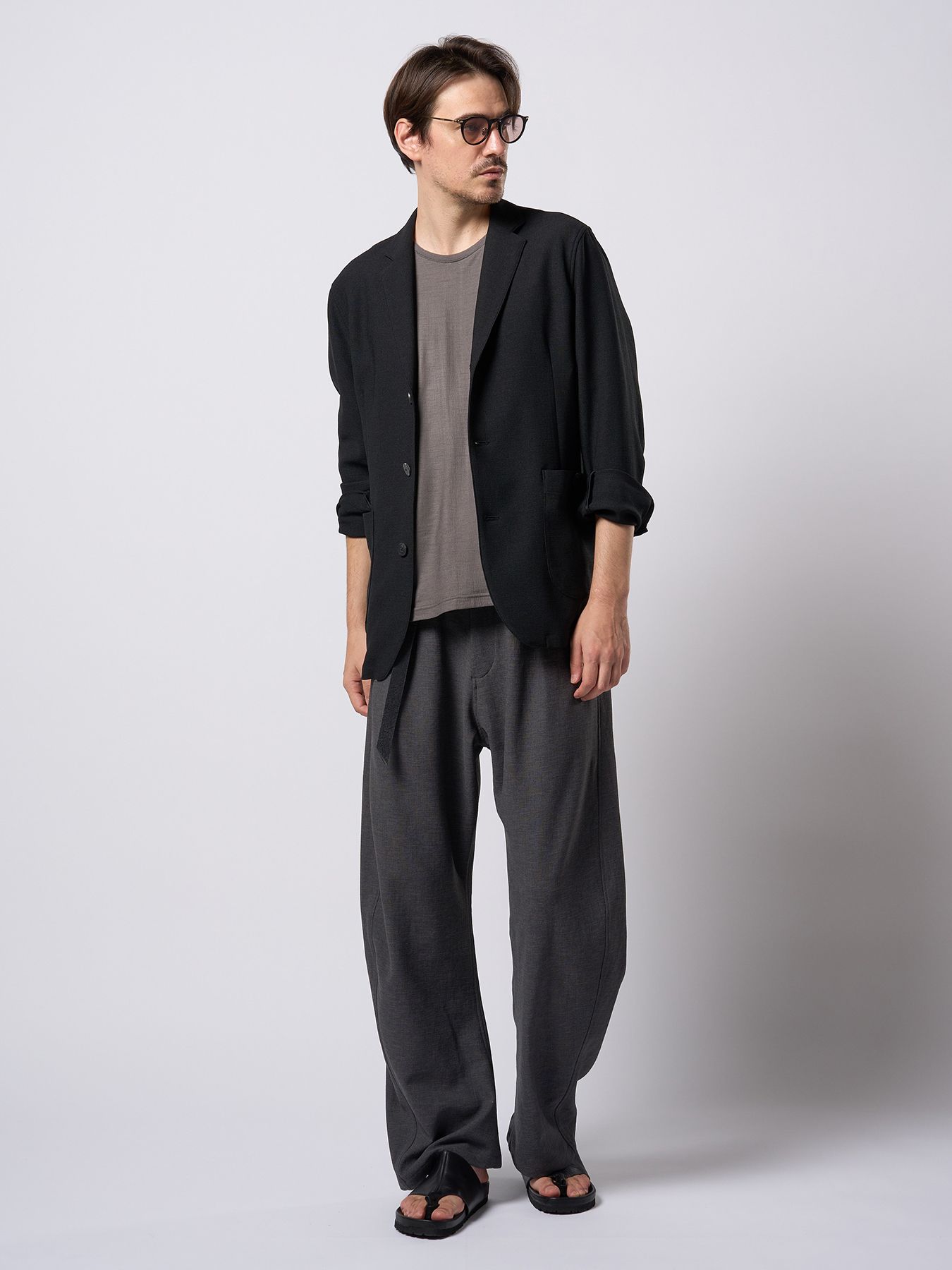 【予約品 9月23日(火) 締切】ex.comfy wool S/S / エクスコンフィーウール ショートスリーブ / スチールグレー