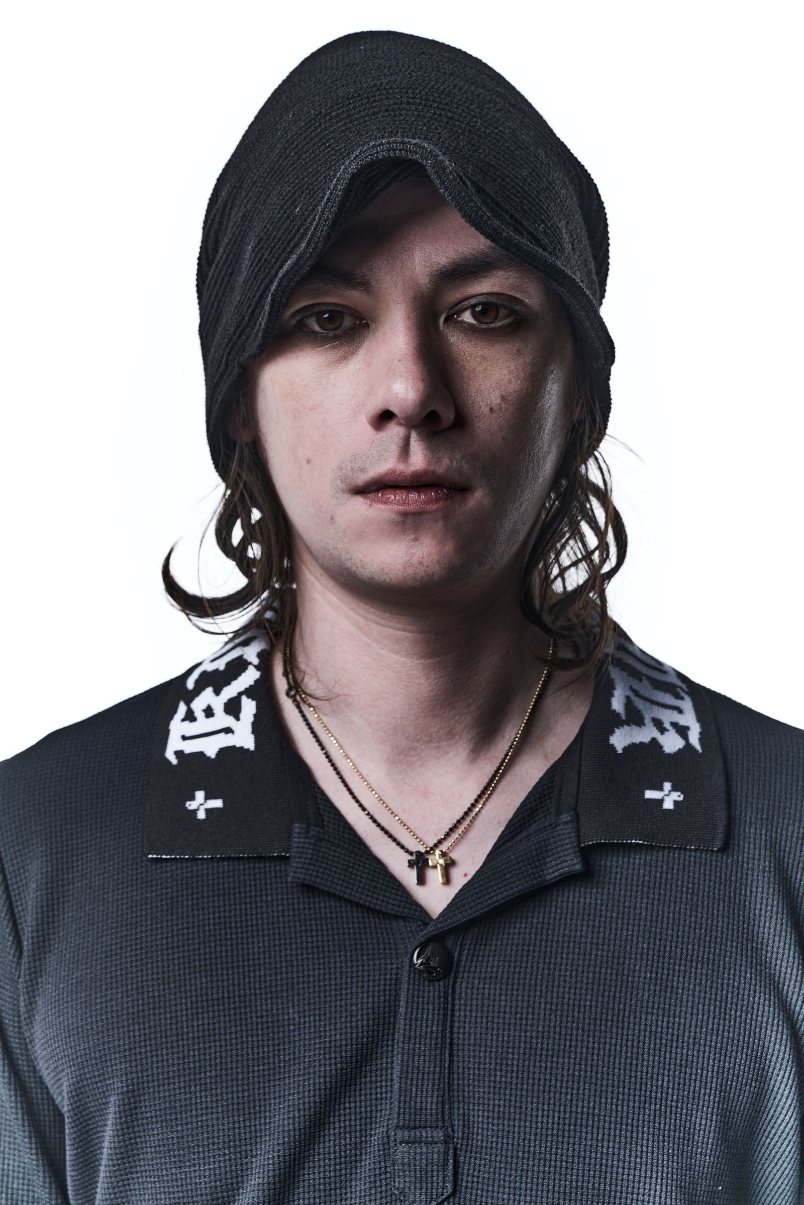 《予約品》 PoloLongSleevesT ポロシャツ Waffle / Black 【kiryuyrik】 7月入荷予定