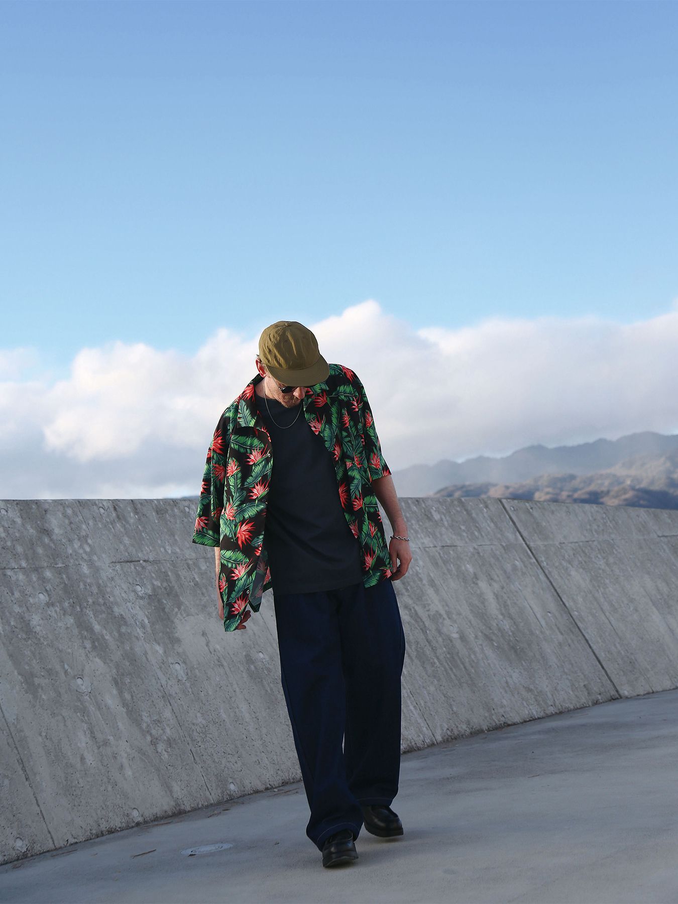 OVERTONE SHIRTS / オーバートーンシャツ / ブラックグリーン【QUOLT】