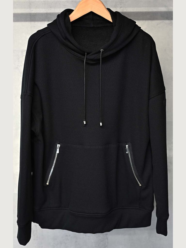 《予約9月1日18時締め》 shaggy fleece thermal pullover hoodie  / プルオーバーパーカー / ブラック