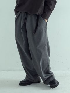 【予約品 】FISHERS / ワイドトラウザーズ / 杢グレー