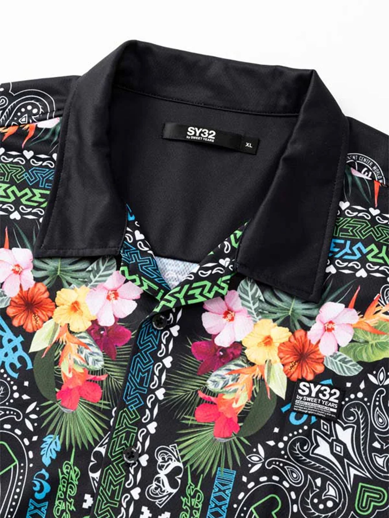 RESORT PAISLEY SHIRTS / リゾート ペイズリー シャツ / ホワイト【SY32 by SWEET YEARS GOLF】