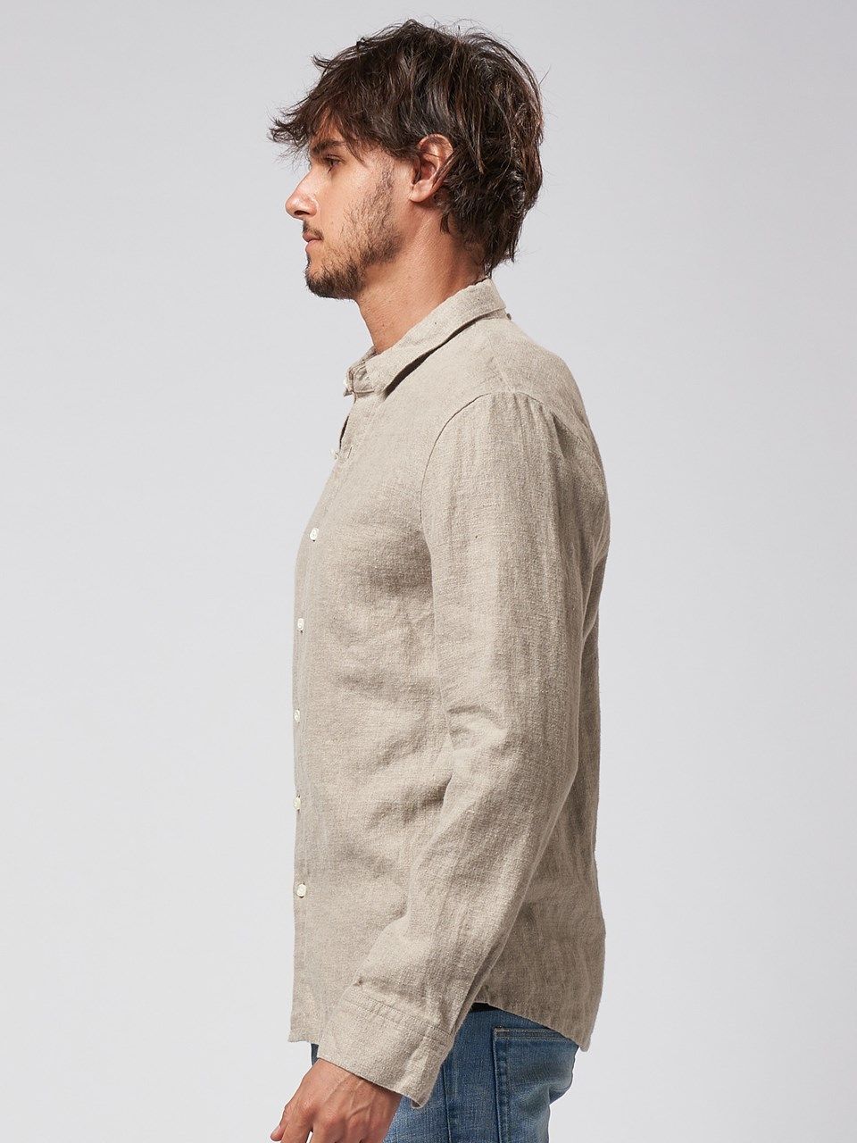 《予約品》 short point collar shirt / カラーシャツ / ベージュ