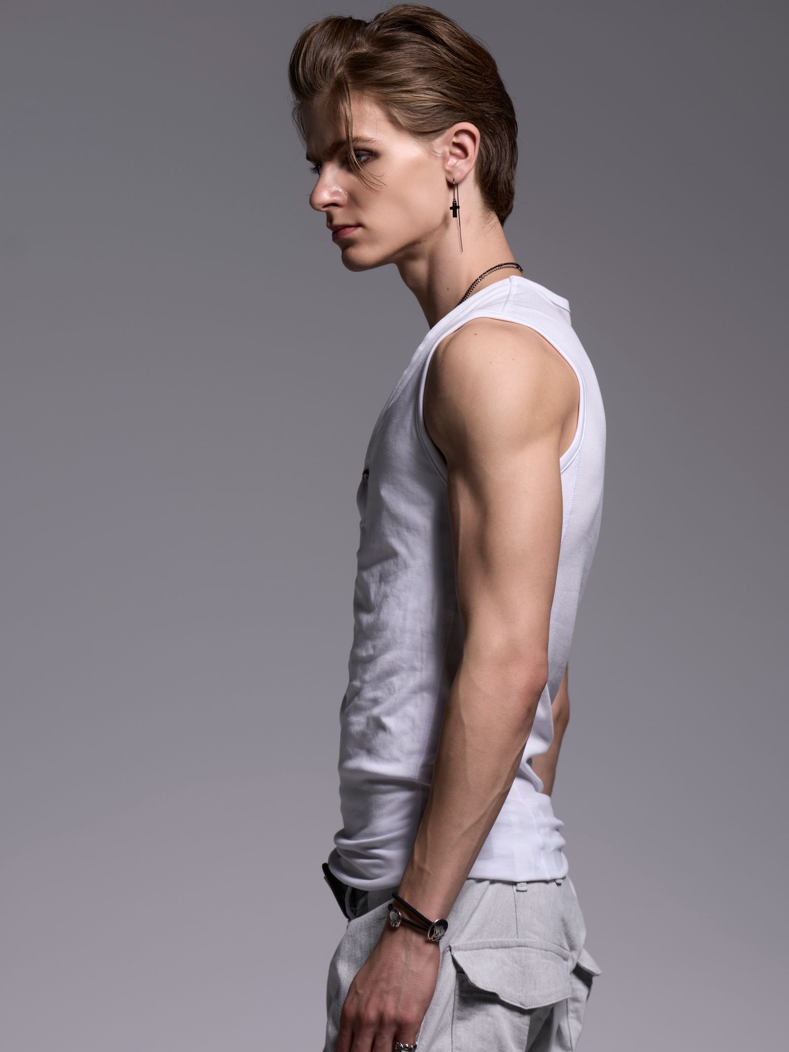 【予約品 1月4日(日) 締切】Henry Neck Tank Top / ヘンリーネック タンクトップ / ホワイト