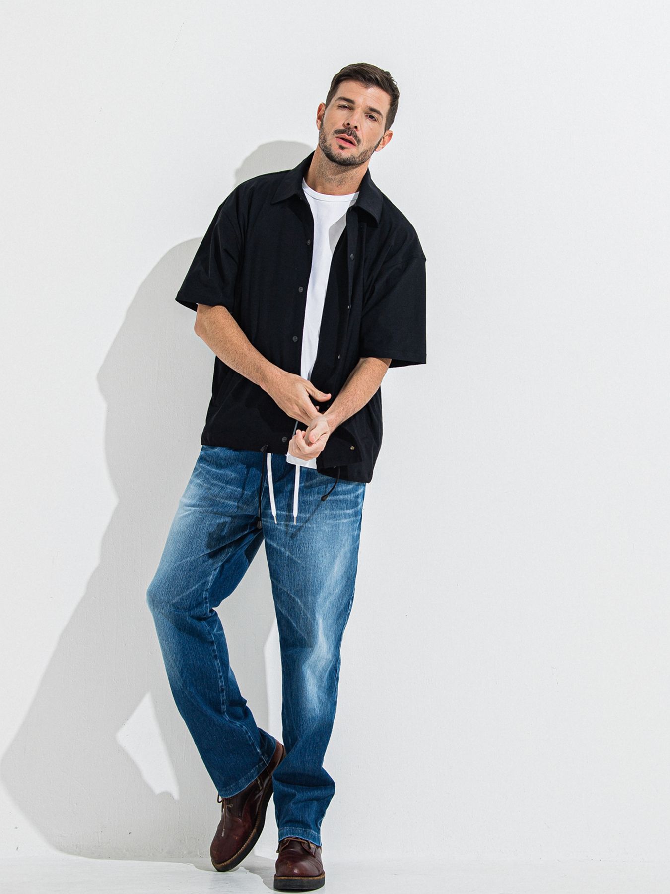 【予約品 】DENIM JERSEY WIDE PT / デニムジャージワイドパンツ / ダークインディゴ