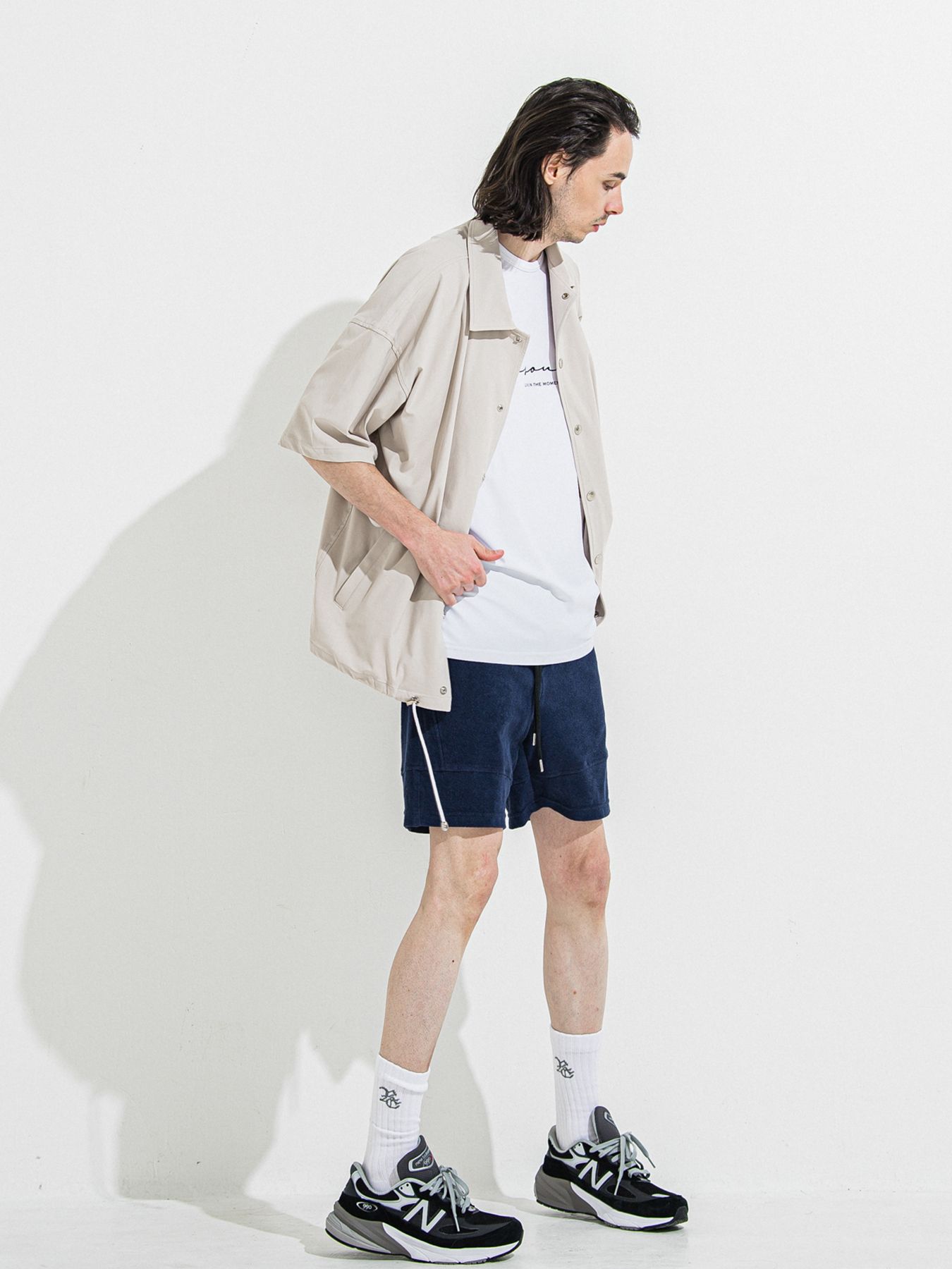 【予約品 】NYLON HALF COACH JACKET / グレージュ