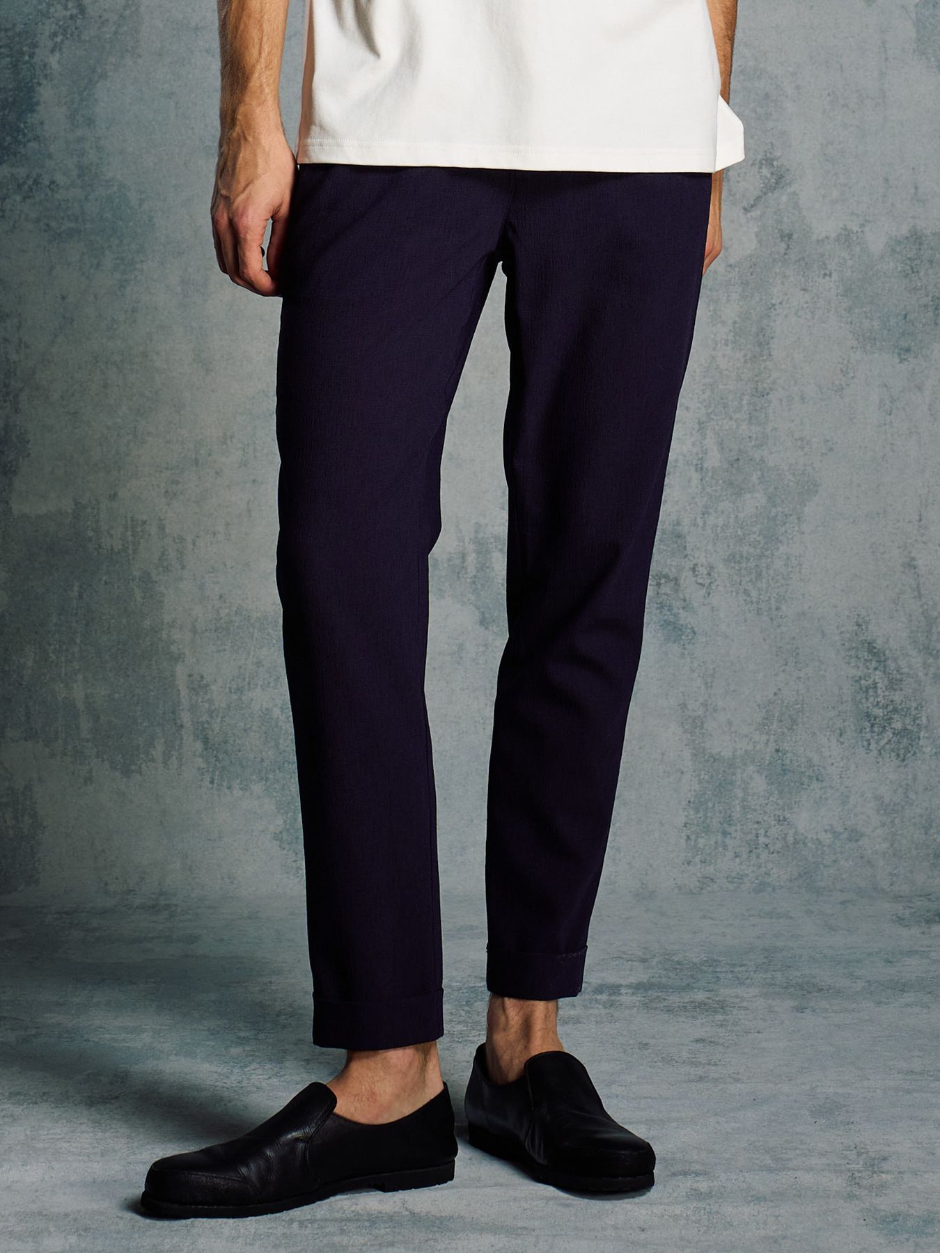 【予約品 1月25日(日) 締切】tuck slim slacks / タックスリムスラックス / ネイビー