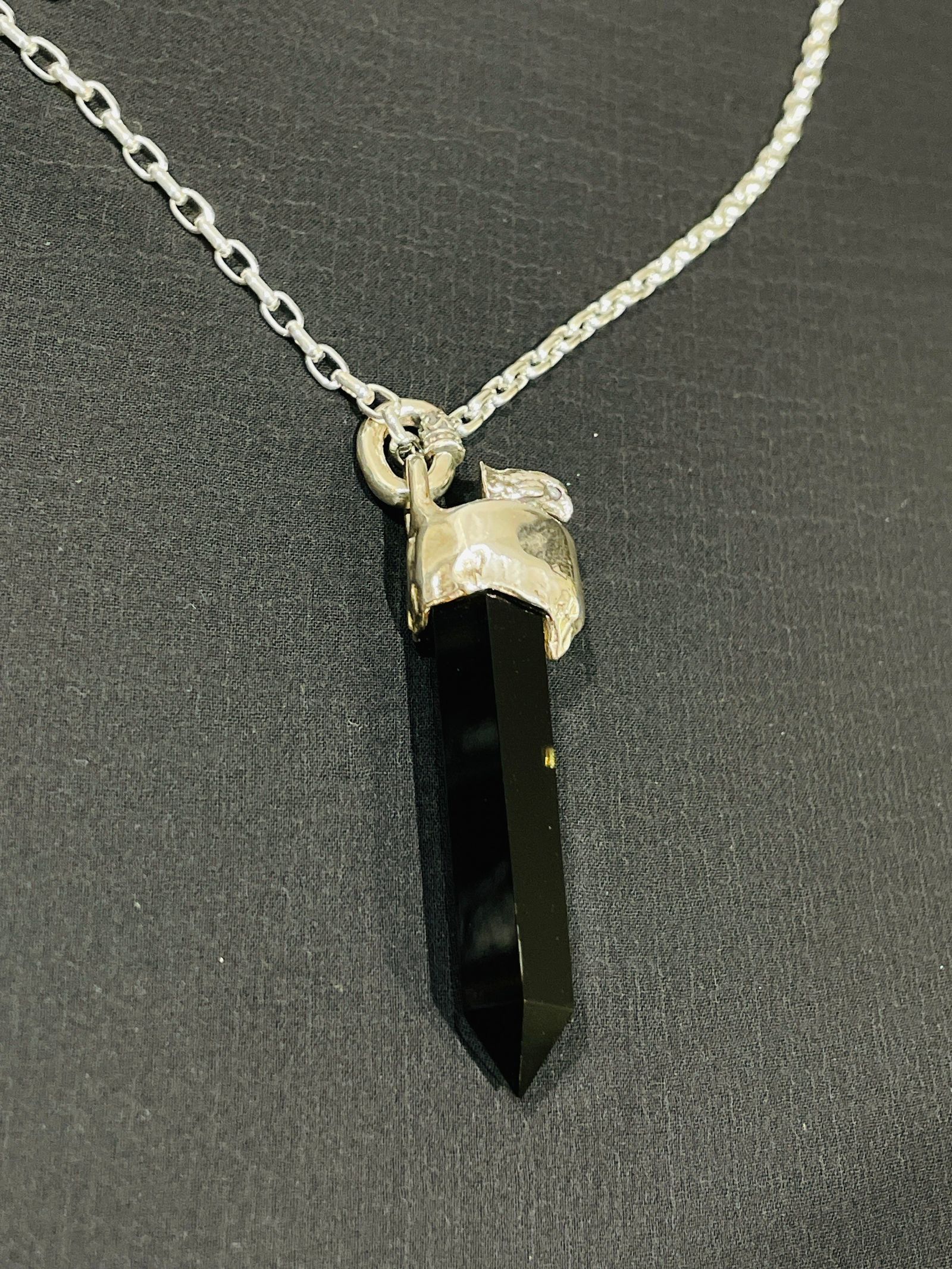 One off OBSIDIAN with DIAMONDS NECKLACE / 限定商品 オブシディアンウィズダイヤモンドネックレス