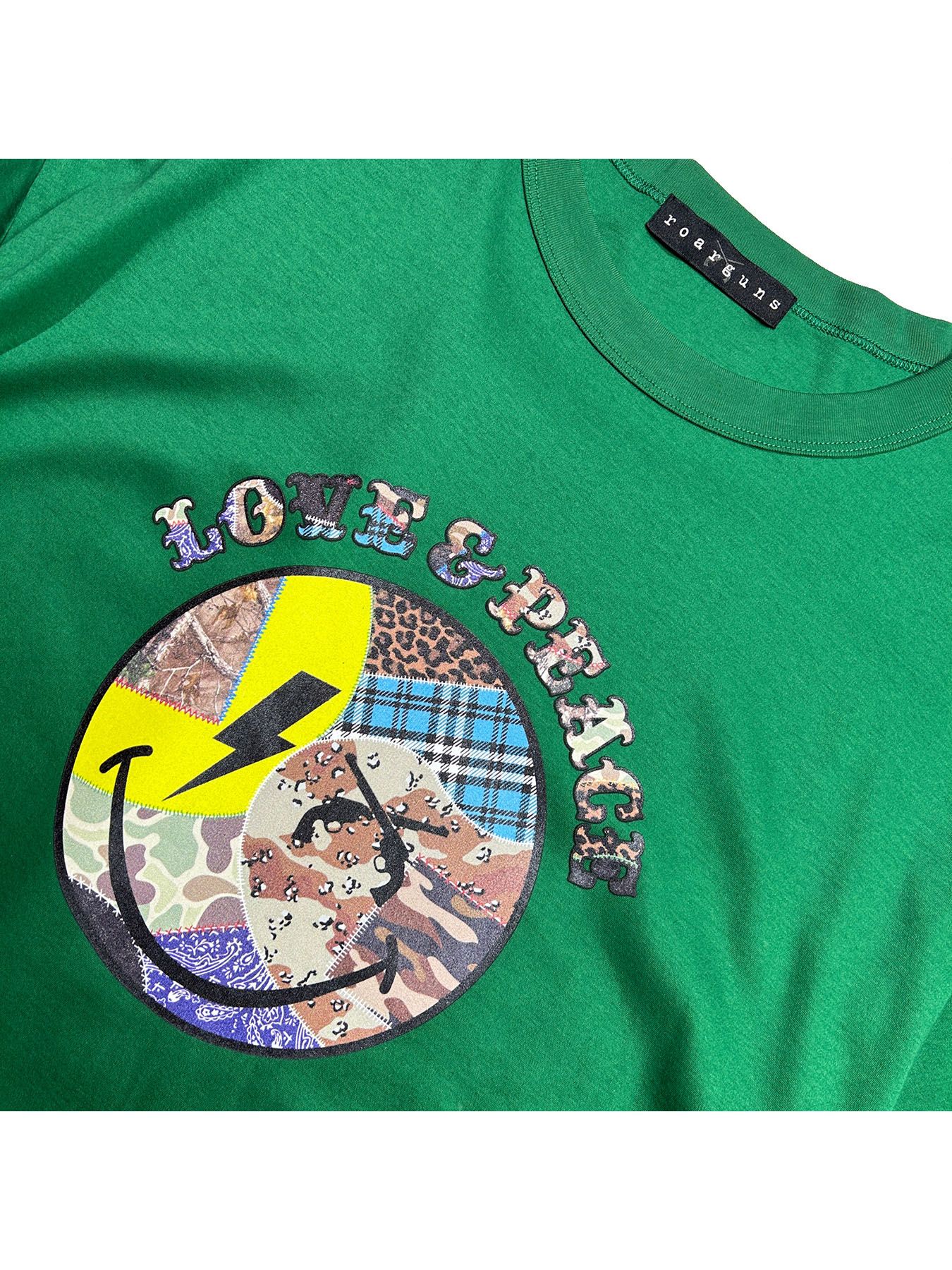 【予約品 8月10日(日) 締切 】PATCH SMILE S/S T / パッチスマイル Tシャツ / グリーン