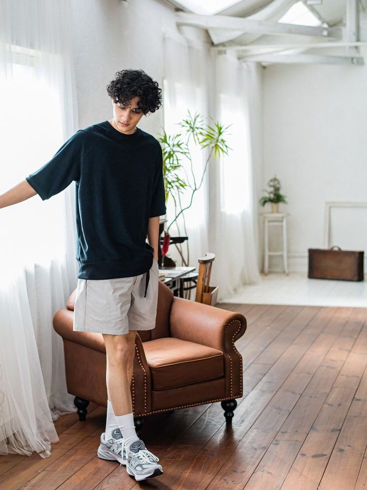 《予約品3月3日18：00締め》 PAT SHORTS / ベルト付きショーツ / グレー