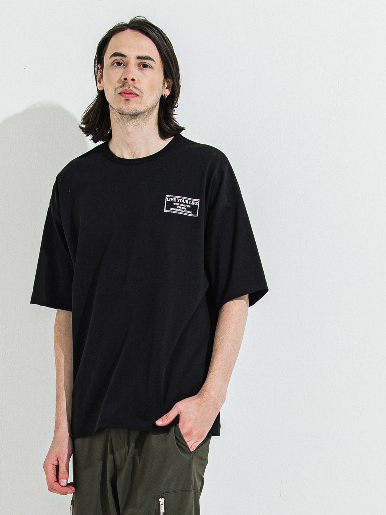 CREW OVER TEE /  クルーオーバーサイズTシャツ / ブラック