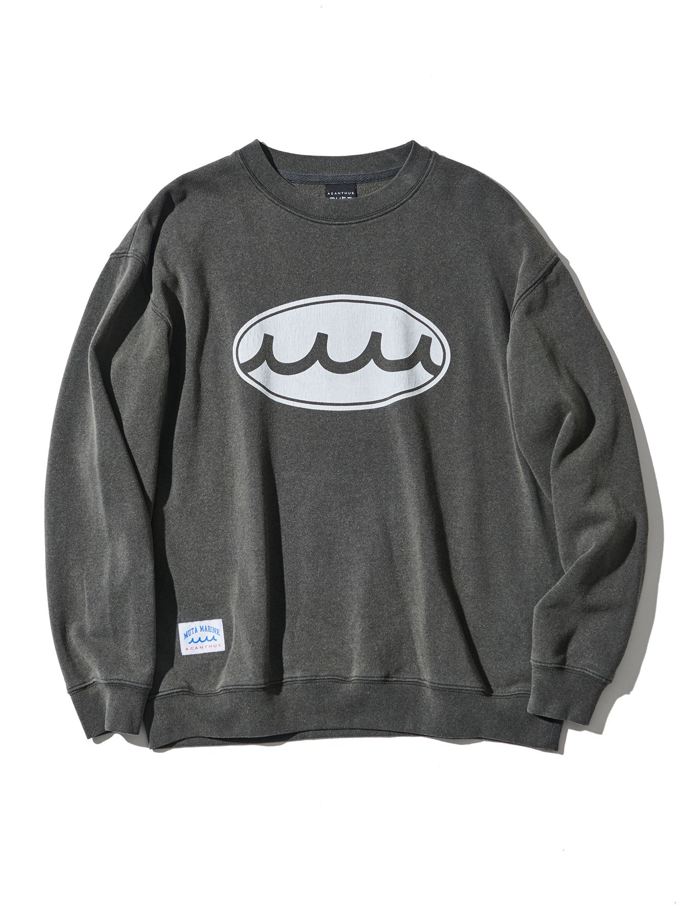 【予約品 10月9日(木) 締切】muta Aging Circle Logo Crewneck / スウェット / ブラック【Acanthus × muta MARINE】