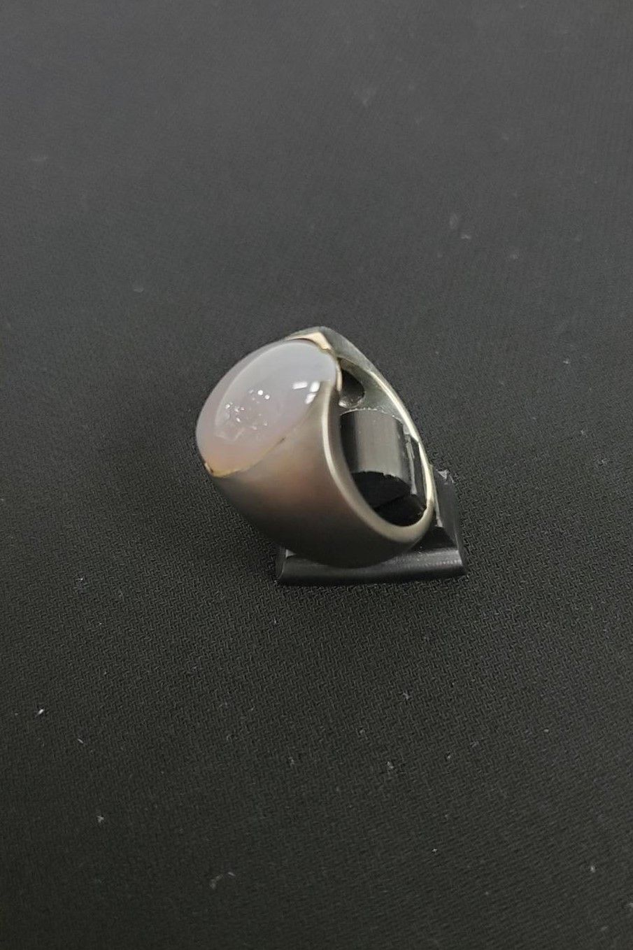 2 TONE WRAP RING / SV925.MATTE BK. GRAY ONYX