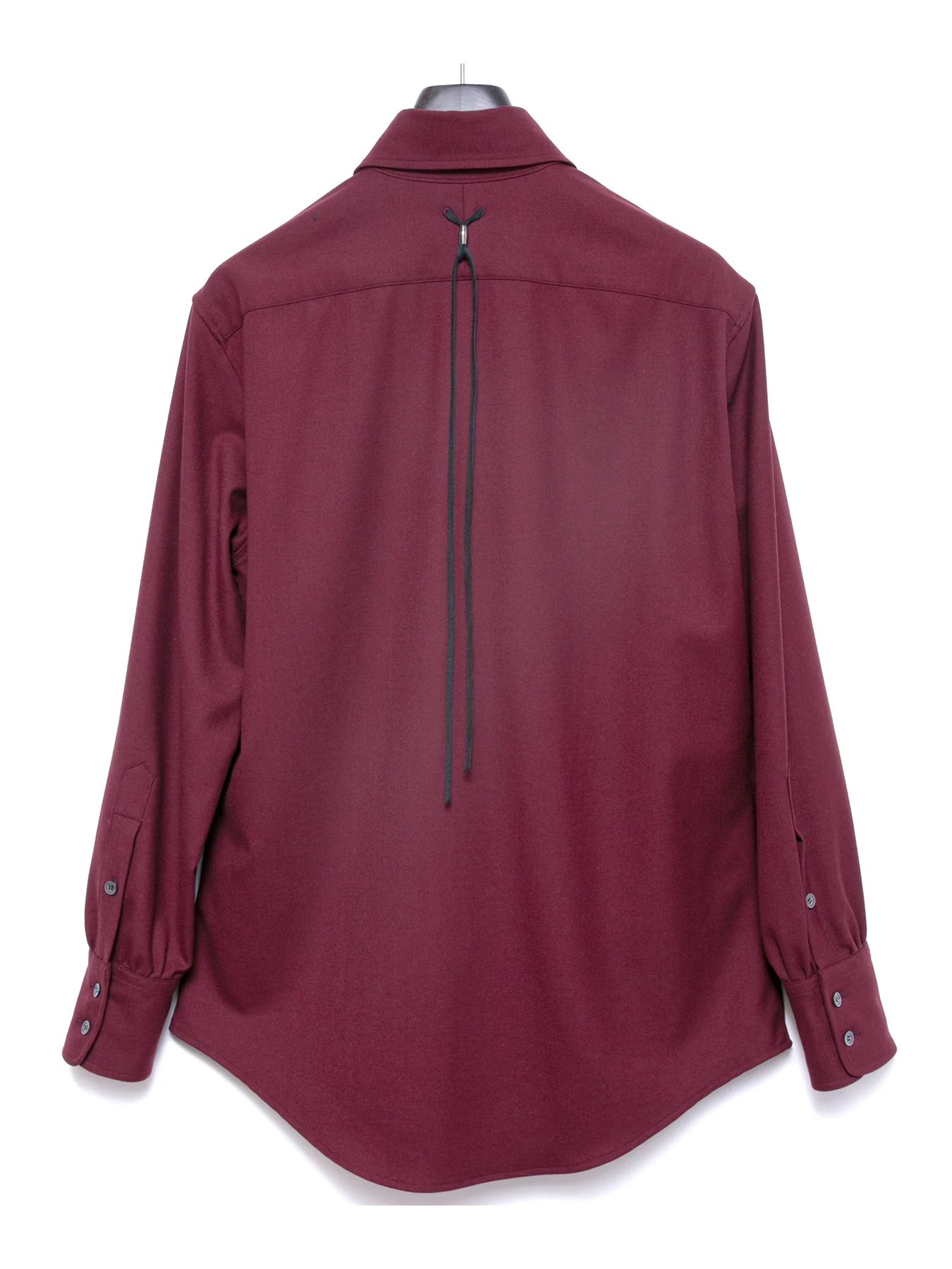 ウォッシャブル ウールレーヨンポリ ツイル ドレスシャツ / BURGUNDY