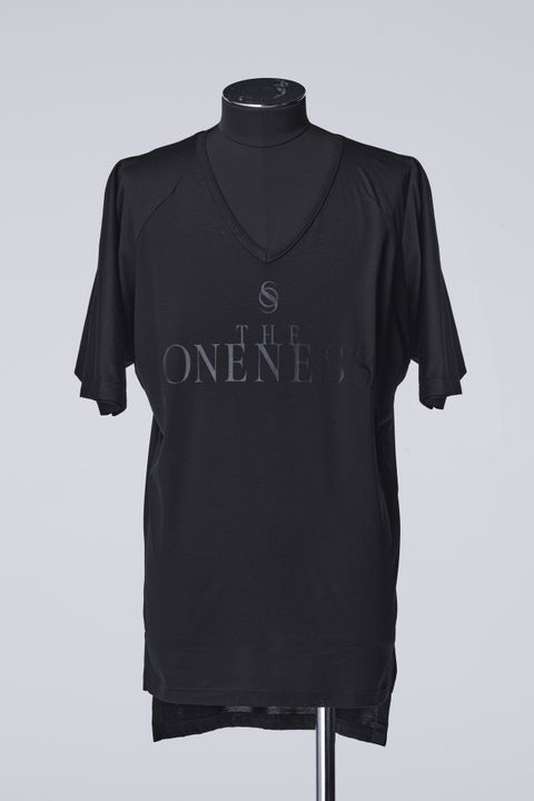 Viscose Organic V Neck Dolman T-Shirt / ブラック 【THE ONENESS】