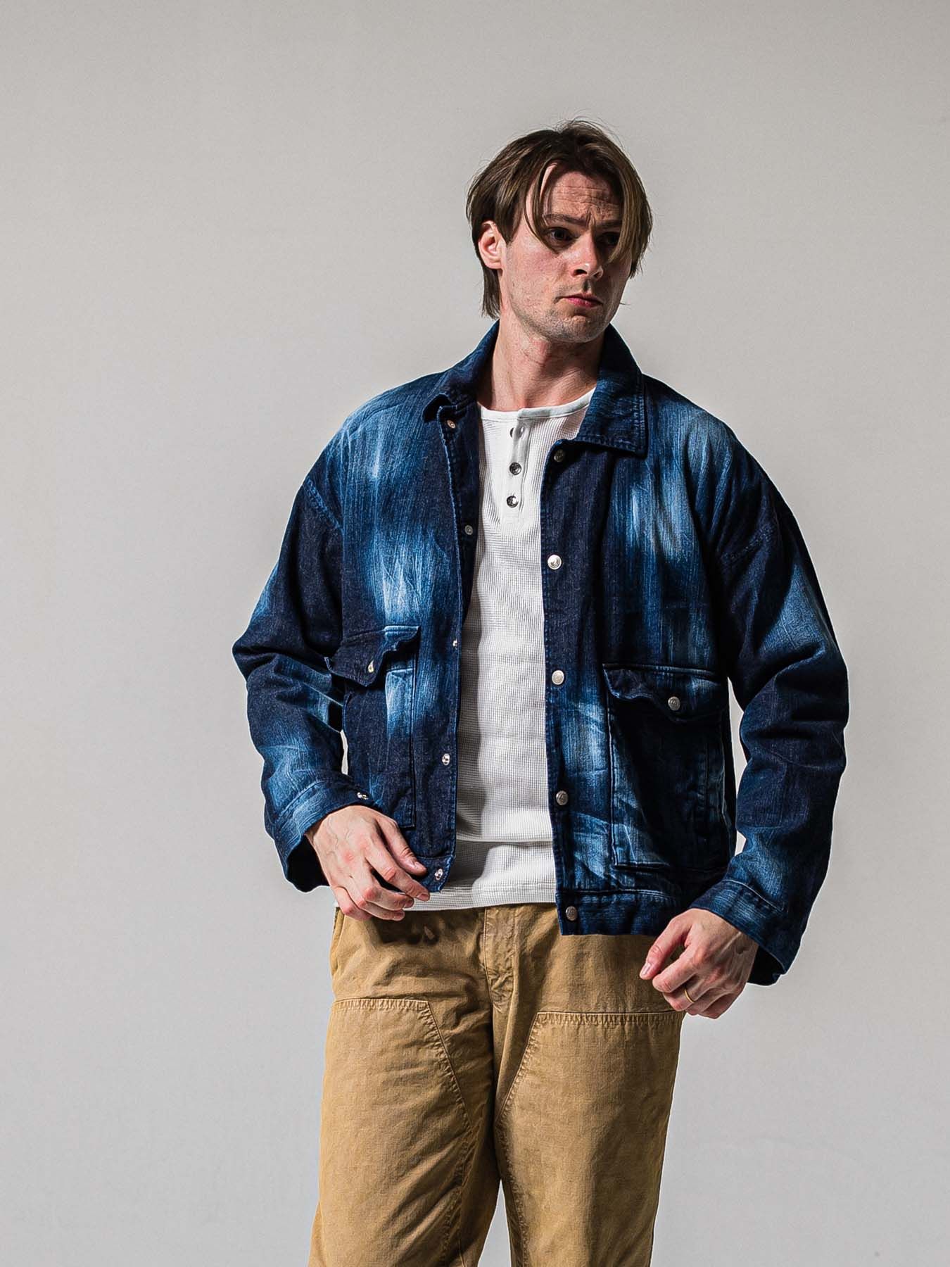 【予約品 11月16日(日) 締切】RC COVER ALL / ライトデニムカーバーオールジャケット / ダークインディゴ