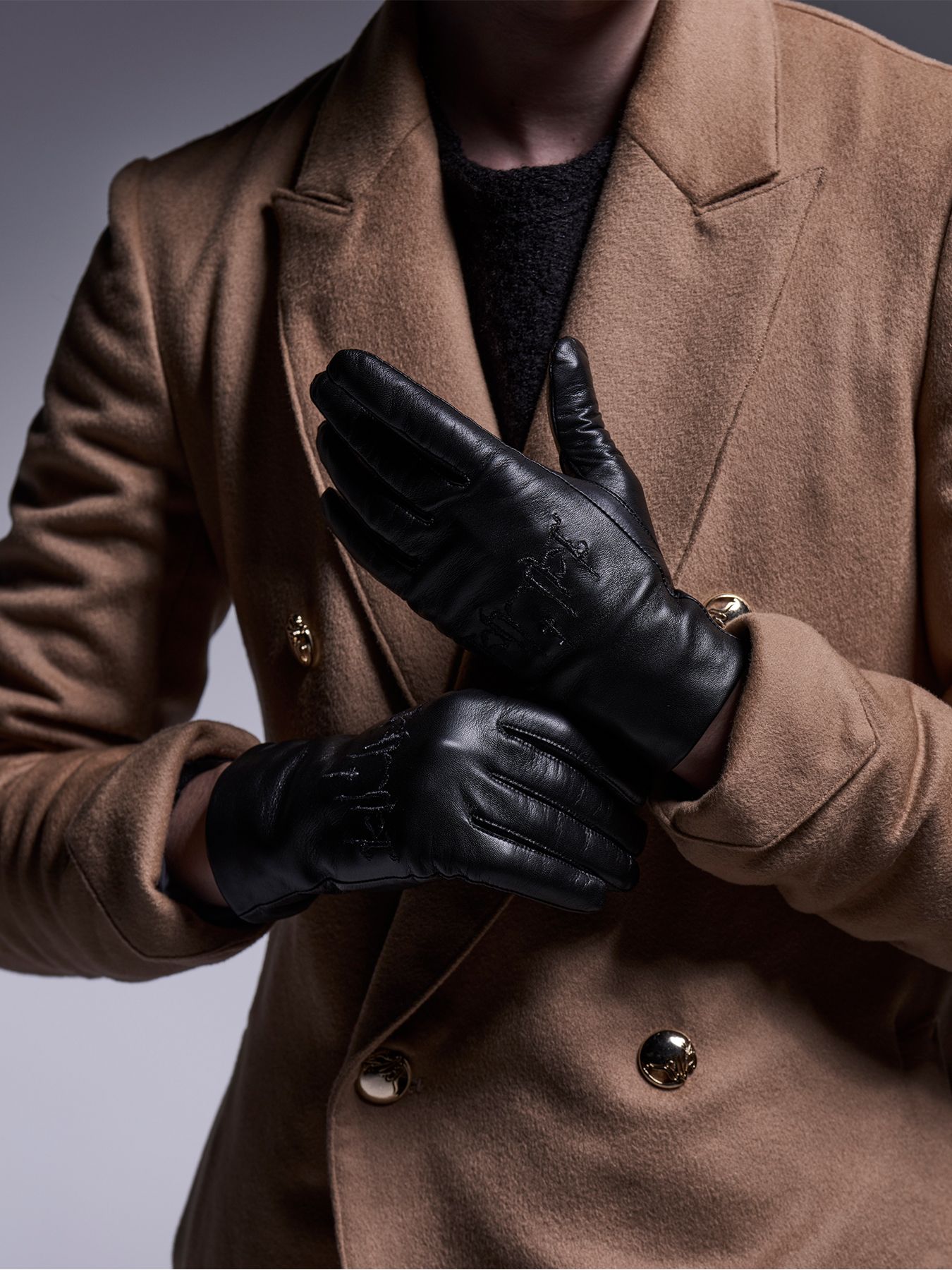 【予約品 】シープレザーSlim Glove / スリムグローブ / ブラック スマホ対応