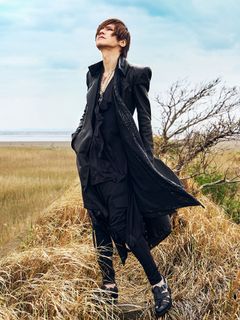 【予約品 4月26日(日) 締切】《Costume Line》Eco Horse Hide Lace Up Flare Jacket / エコホースレザー レースアップ フレアジャケット / ブラック