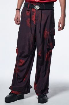 《予約品》 WideCargoPants / ブラック&レッド 【kiryuyrik】 2023年4月以降入荷予定