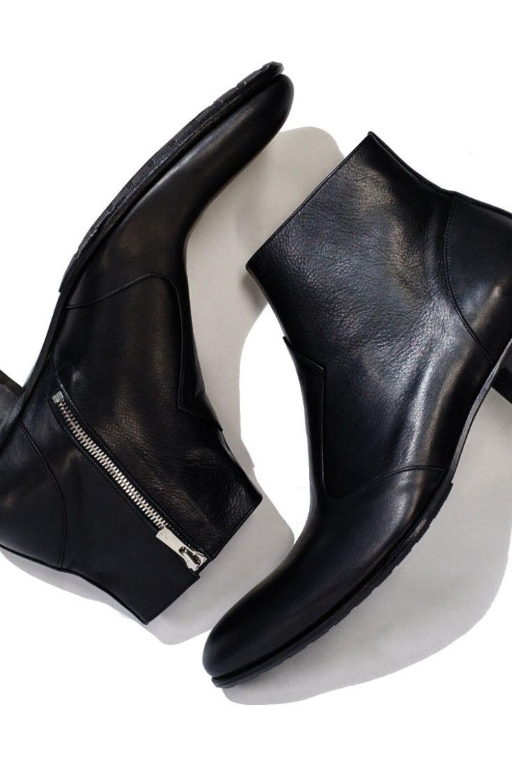 Side Zip Heel Boots / BLACK 【ys Yuji SUGENO】