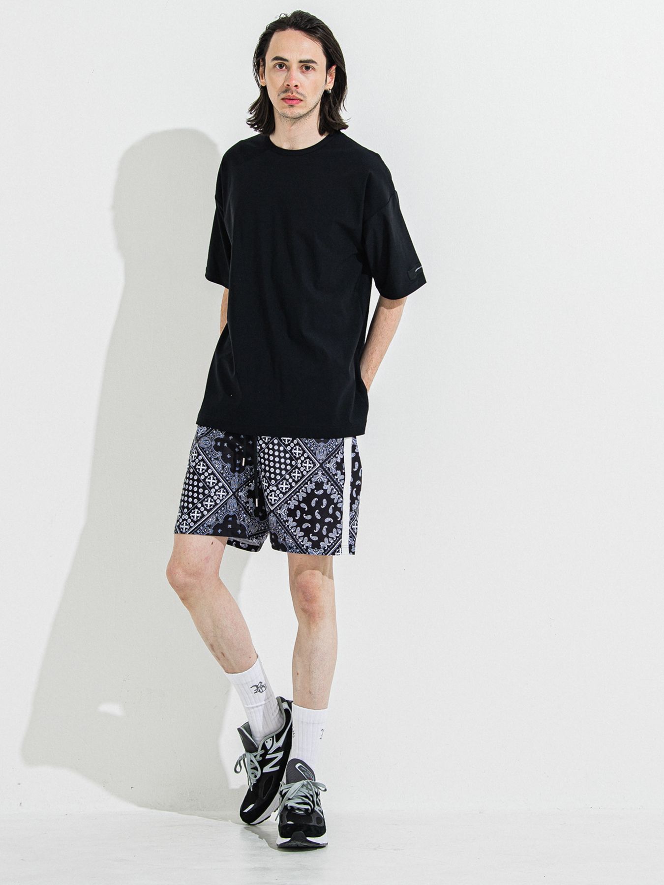 【予約品 】NYLON OVER T /  ナイロンオーバーサイズTシャツ / ブラック