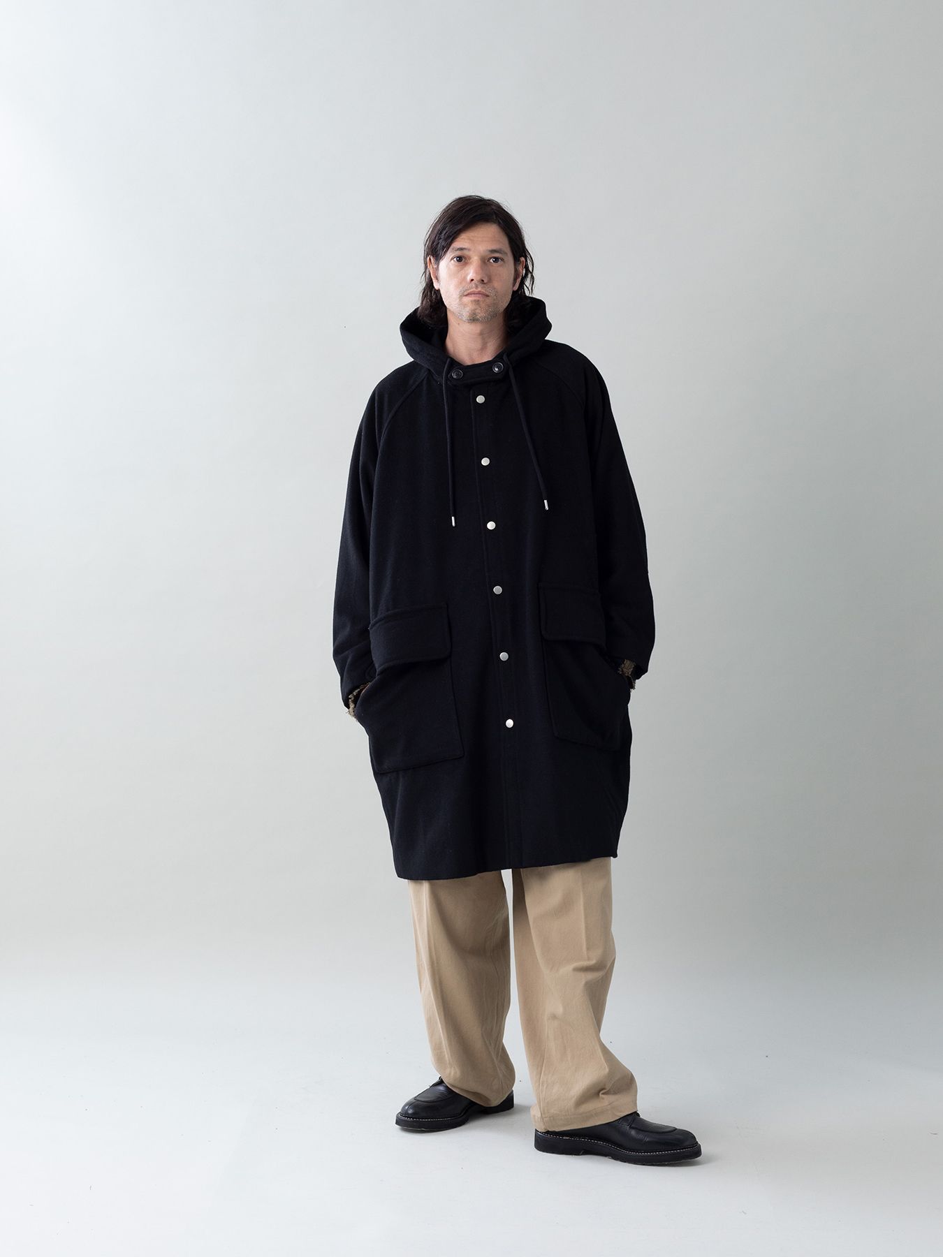 【予約品 5月27日(水) 締切】BURLY-COAT / フードコート / ブラック