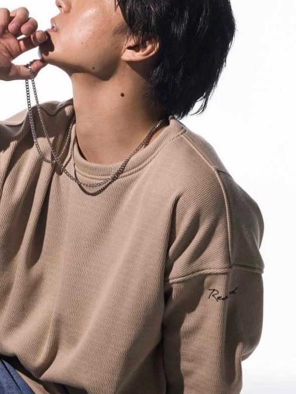 thermal loose trainer / 裏地特殊起毛ベロアフリーストレーナー / ベージュ 【RESOUND CLOTHING】