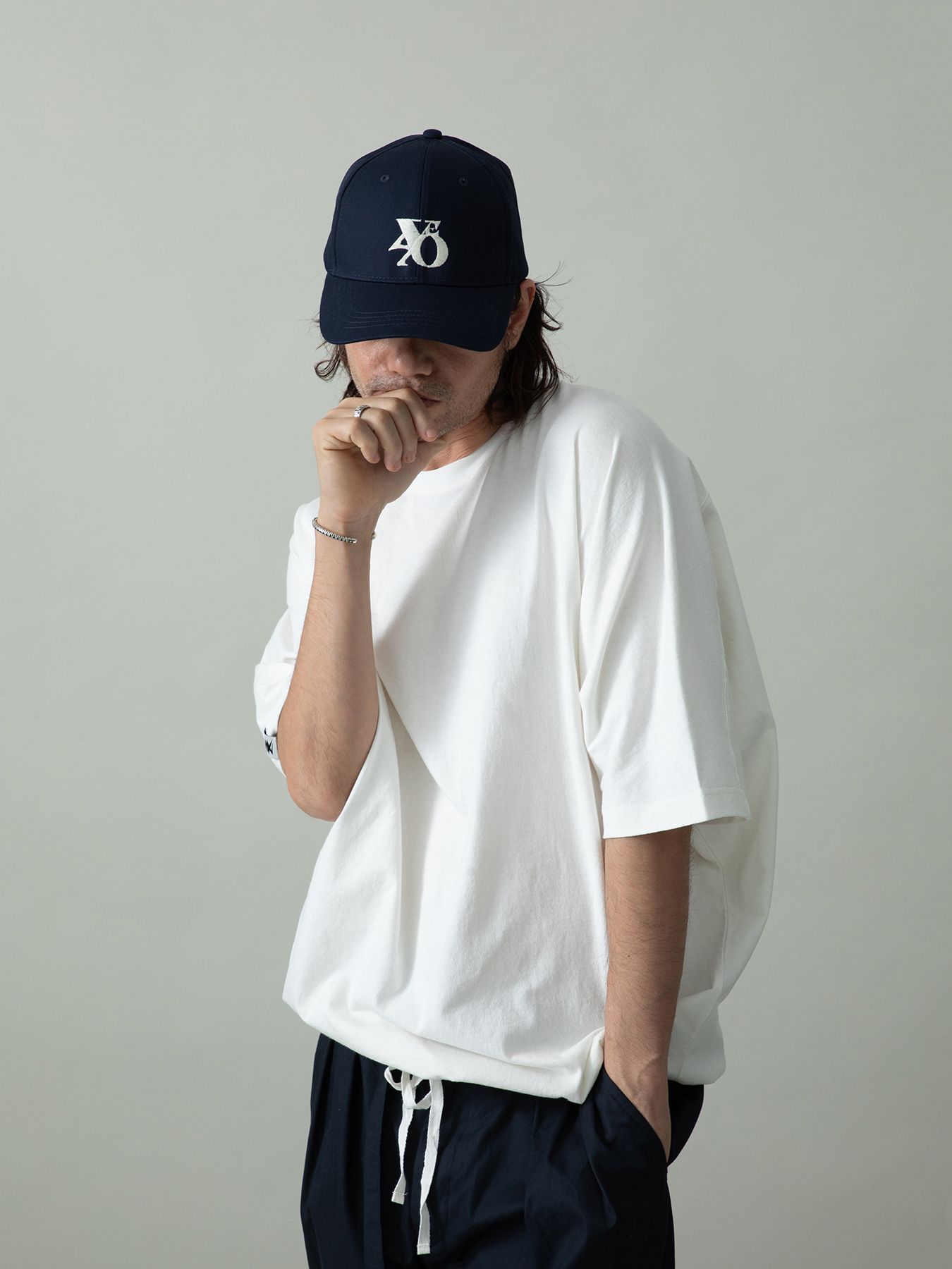 【予約品 2月1日(日) 締切】KITE TEE embroidery / 刺繍 ニットT / ホワイト