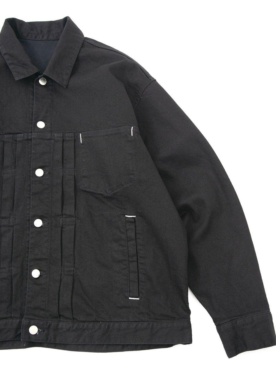 11oz Organic Cotton Stretch Denim Jacket / 11oz オーガニックコットン ストレッチデニム ジャケット / Jimmy / ブラック