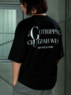 【予約品 11月9日(月) 締切】HEAVYOUNCE TEE Cw / ヘビーオンス バックプリントTシャツ / ブラック×ホワイト