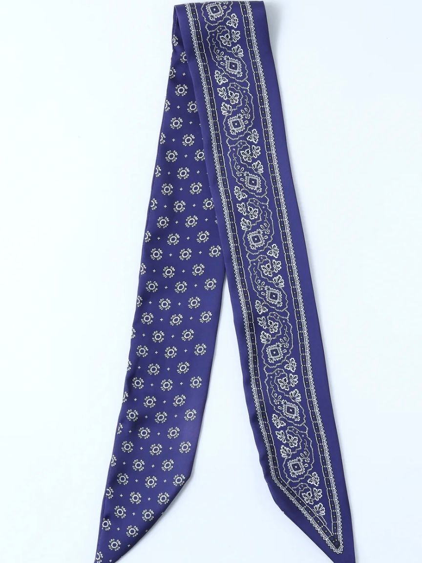 BOW SCARF ネイビーパープル【71MICHAELミッシェル】