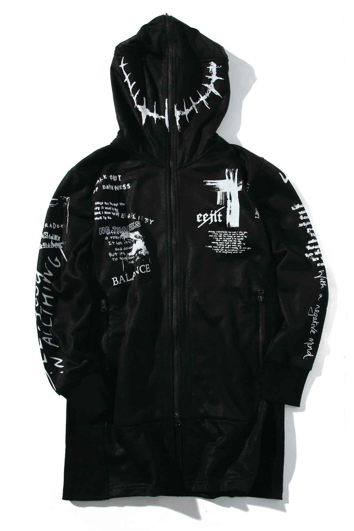 SWITCHBLADE - GRAPHICS LONG PARKA / BLACK 【SWITCH BLADE】 | BRYAN