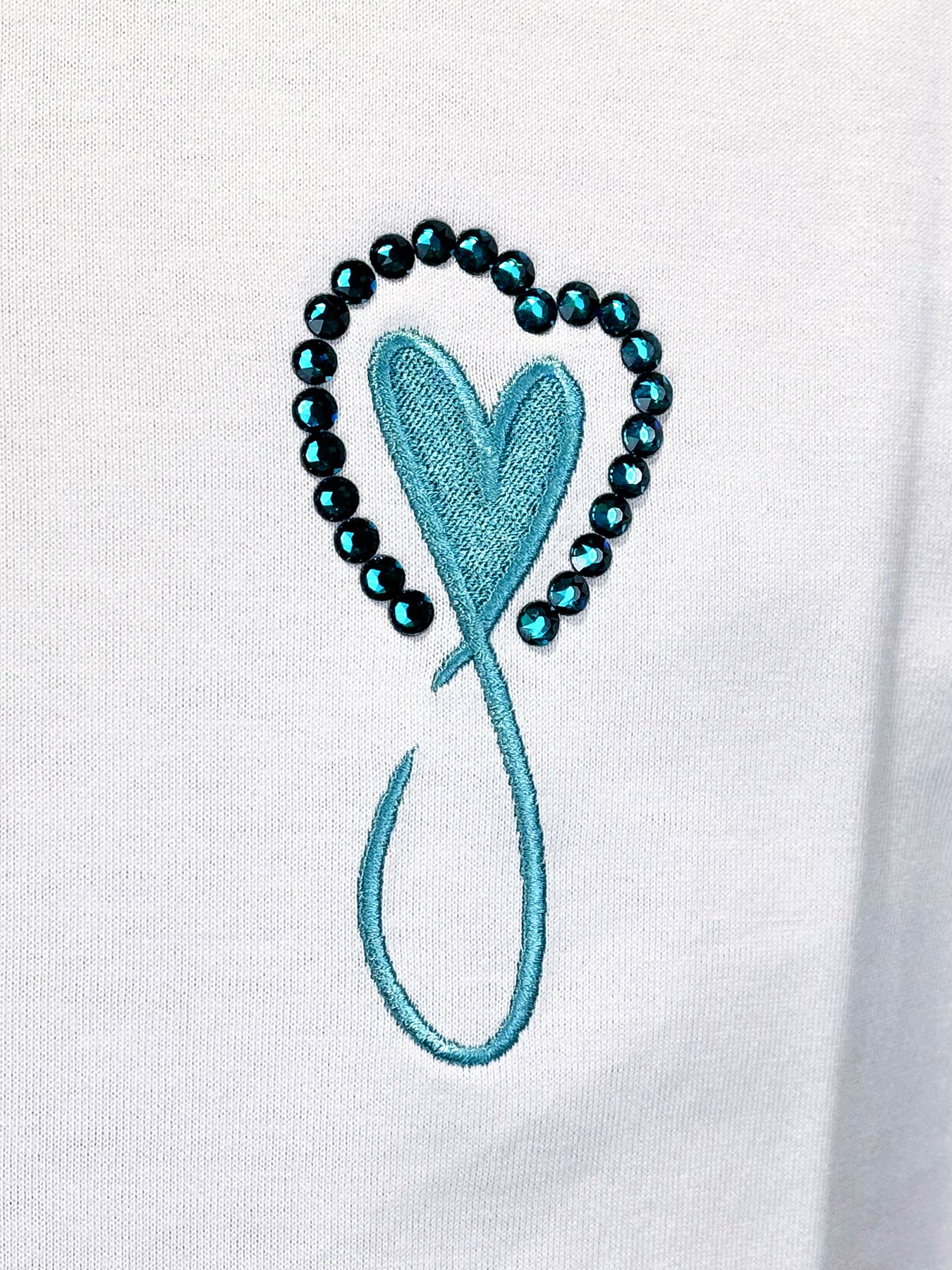 Tiphanie Stone T-Shirt / ホワイト×ブルー