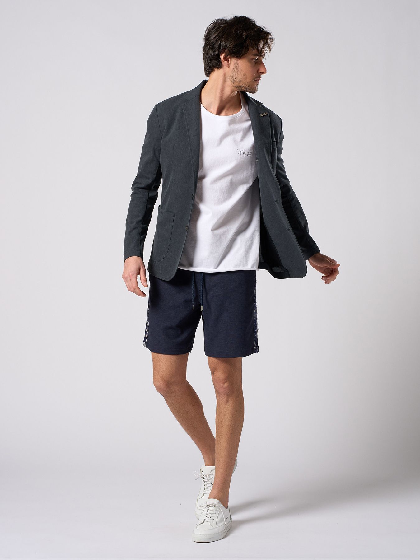 【予約品 1月25日(日) 締切】muta × wjk collection：smart jacket / スマートジャケット / チャコール