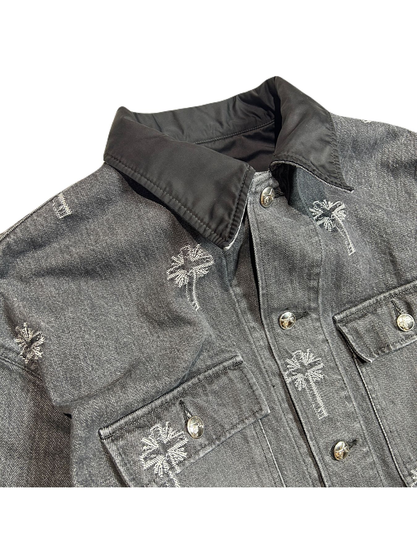 【予約品 8月10日(日) 締切 】CROSS JQ DENIM JKT / クロスジャガード デニムジャケット / ブラック