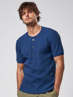 《予約品》 waffle henley / Tシャツ / ブルー