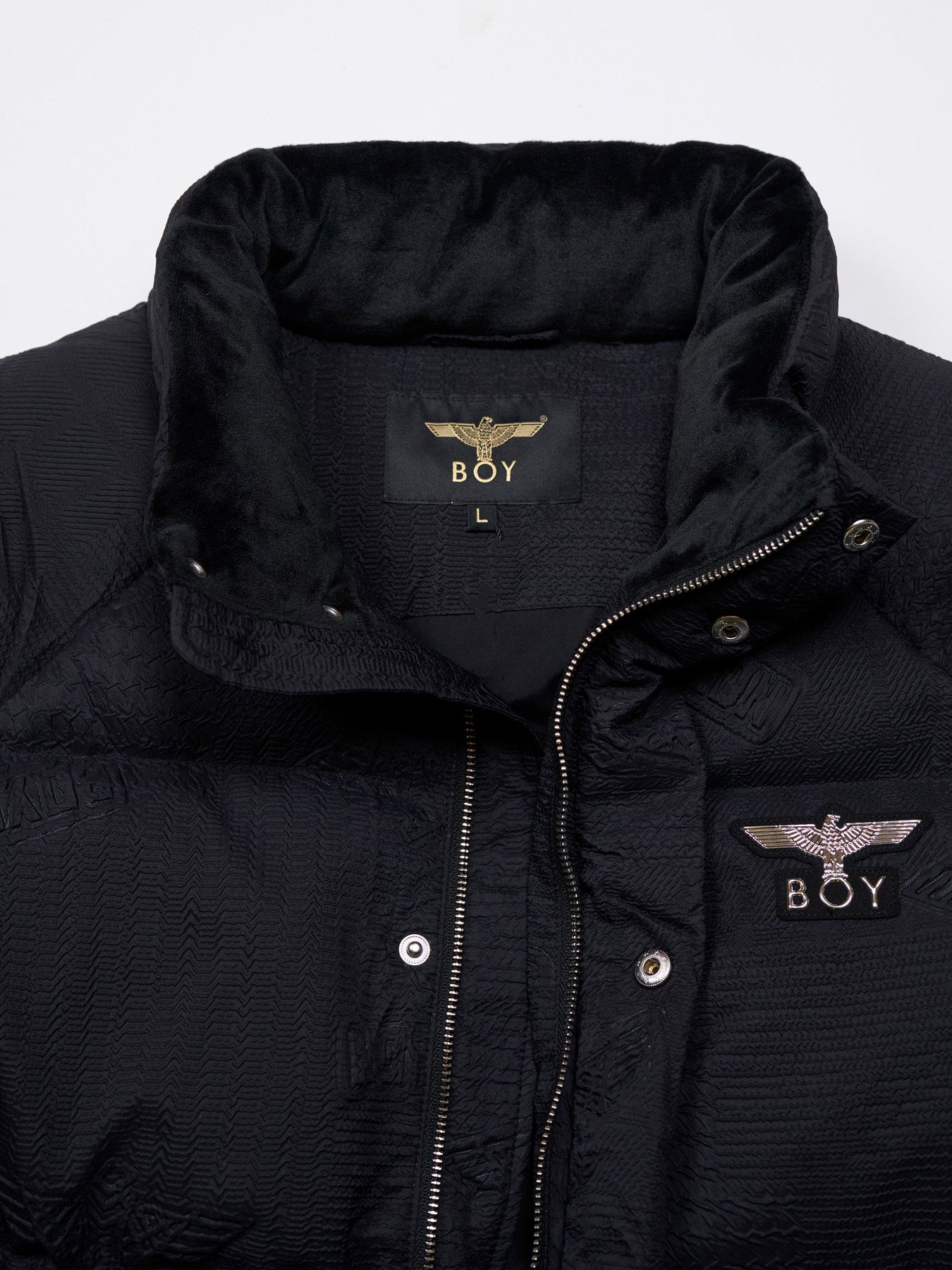 BOY LOGO EMBOSSING DOWN BLOUSON / ダウンブルゾン / ブラック